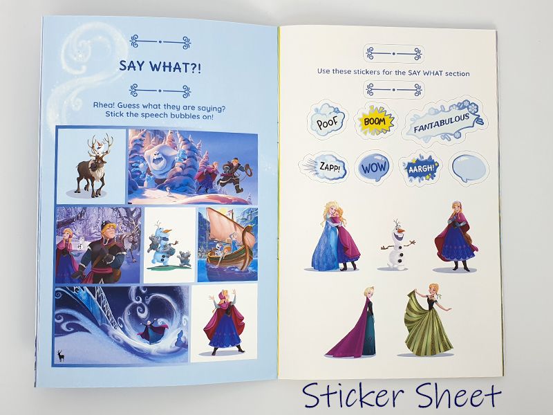Activities and stickers in perosnalised book